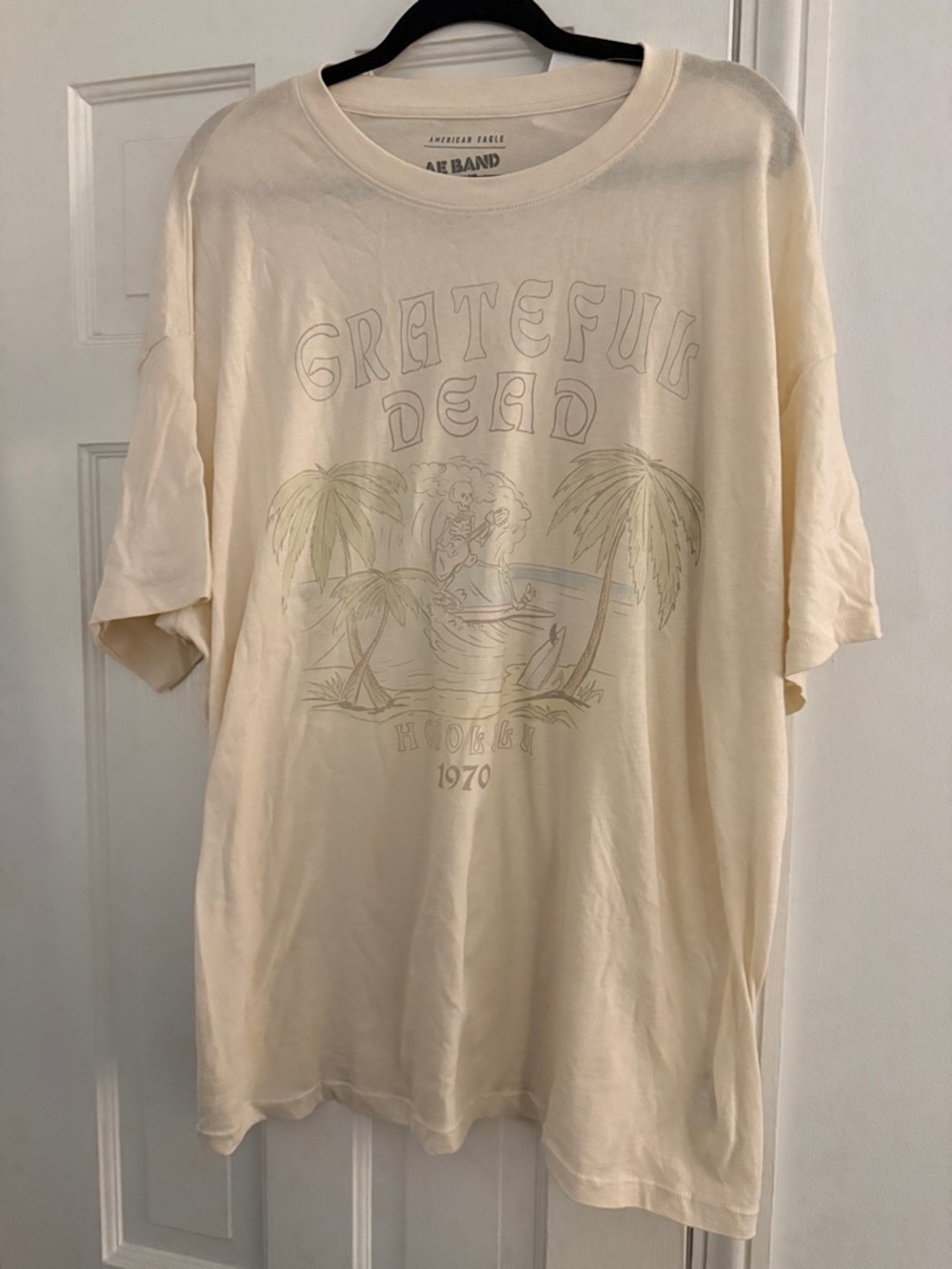 NWT Grateful Dead Cream Graphic Oversized T-Shirt